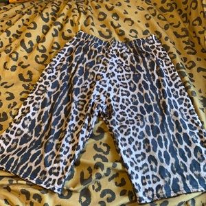 cheetah print biker shorts